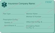 Insurance company health insurance card